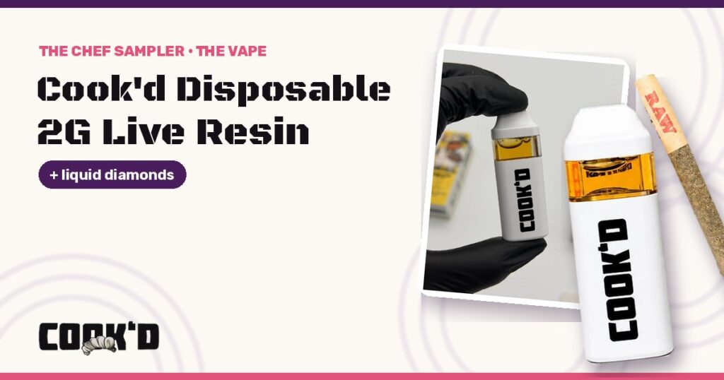 Cook'd Disposable: The 2G Vape With Live Resin + Liquid Diamonds – Cook'd 3 in 1
