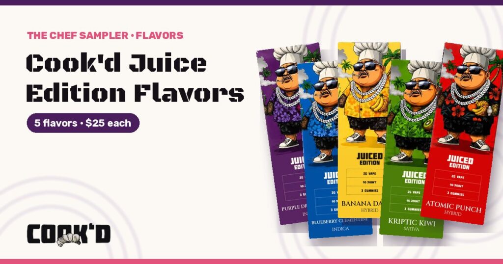 Cook'd Juice Edition Flavors: All 5 Kits by Strain – Cook'd 3 in 1